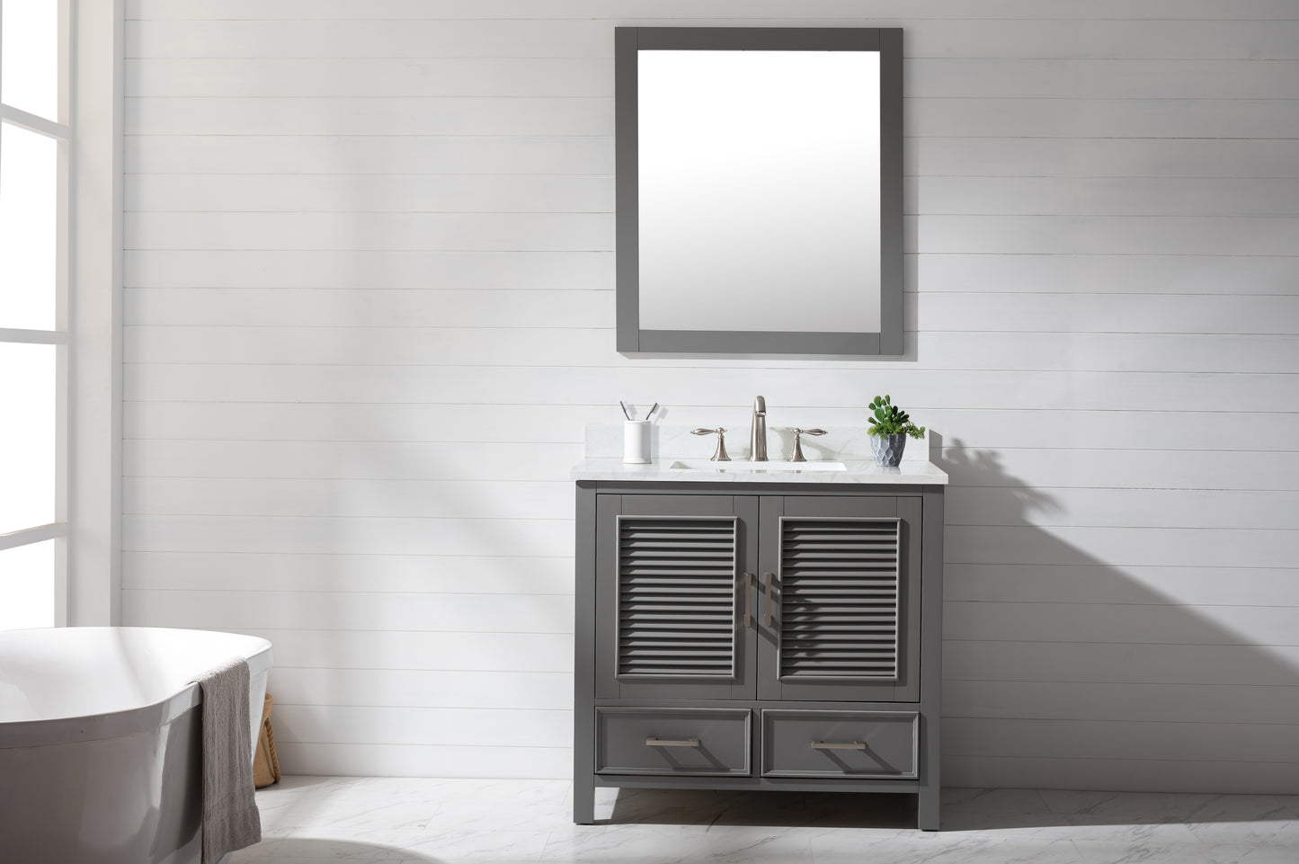 Estate 36" Single Vanity in Gray
