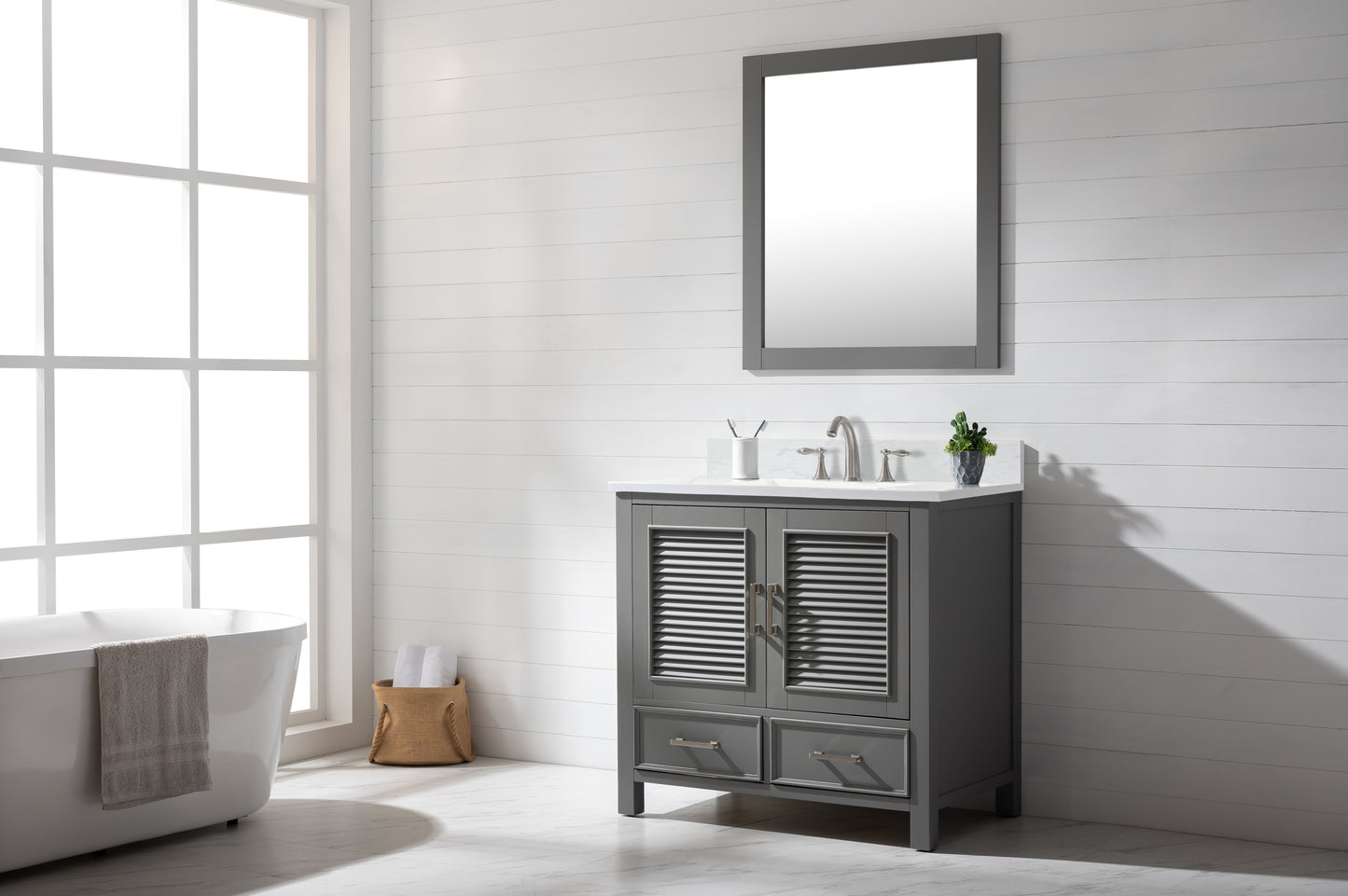 Estate 36" Single Vanity in Gray