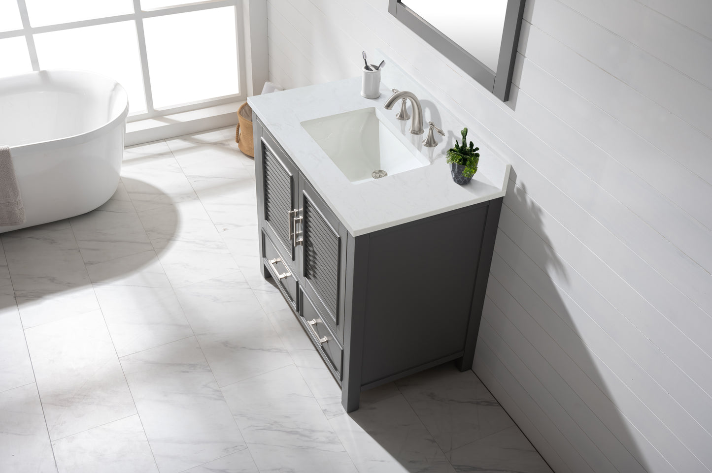 Estate 36" Single Vanity in Gray