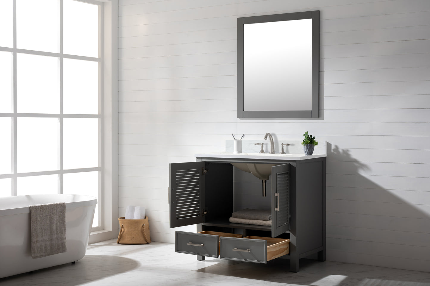 Estate 36" Single Vanity in Gray