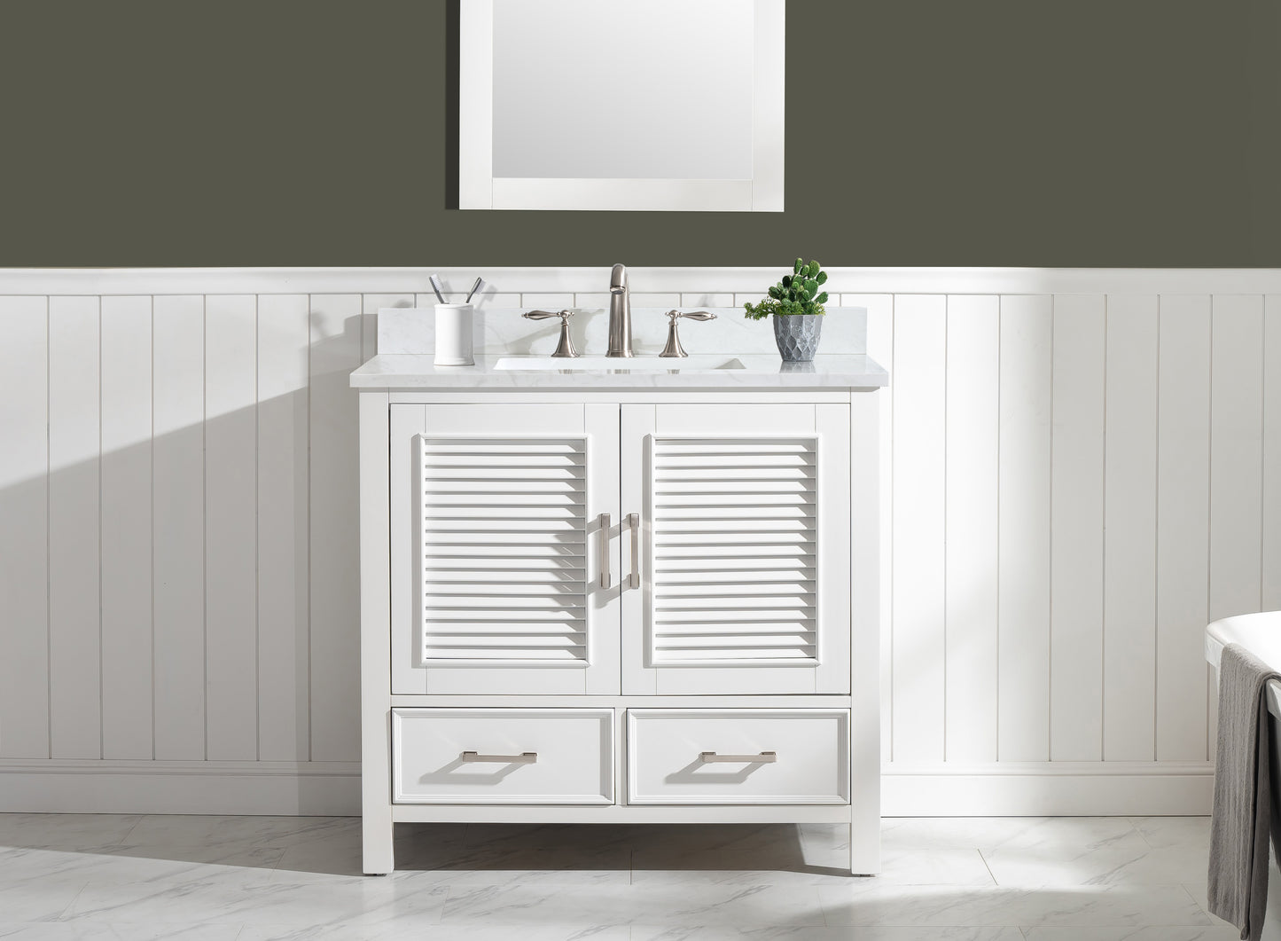 Estate 36" Single Vanity in White