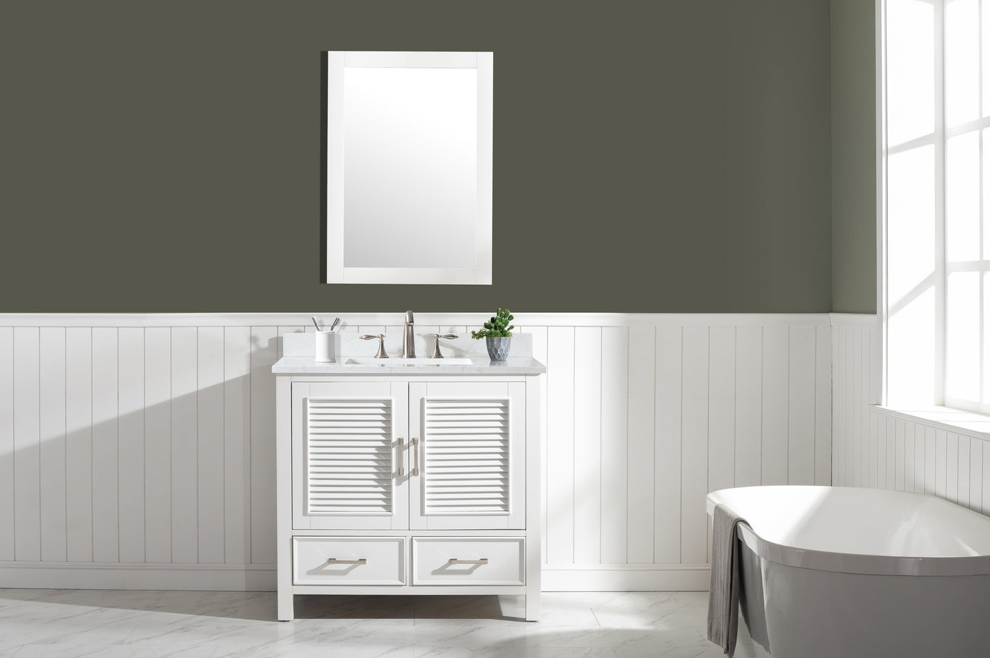 Estate 36" Single Vanity in White