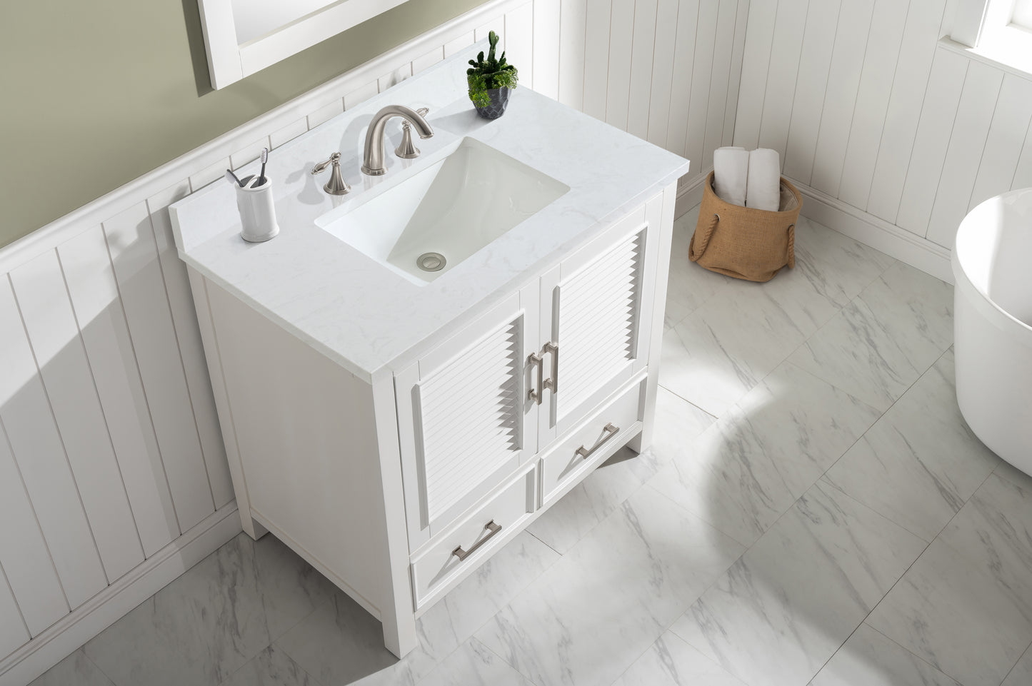 Estate 36" Single Vanity in White