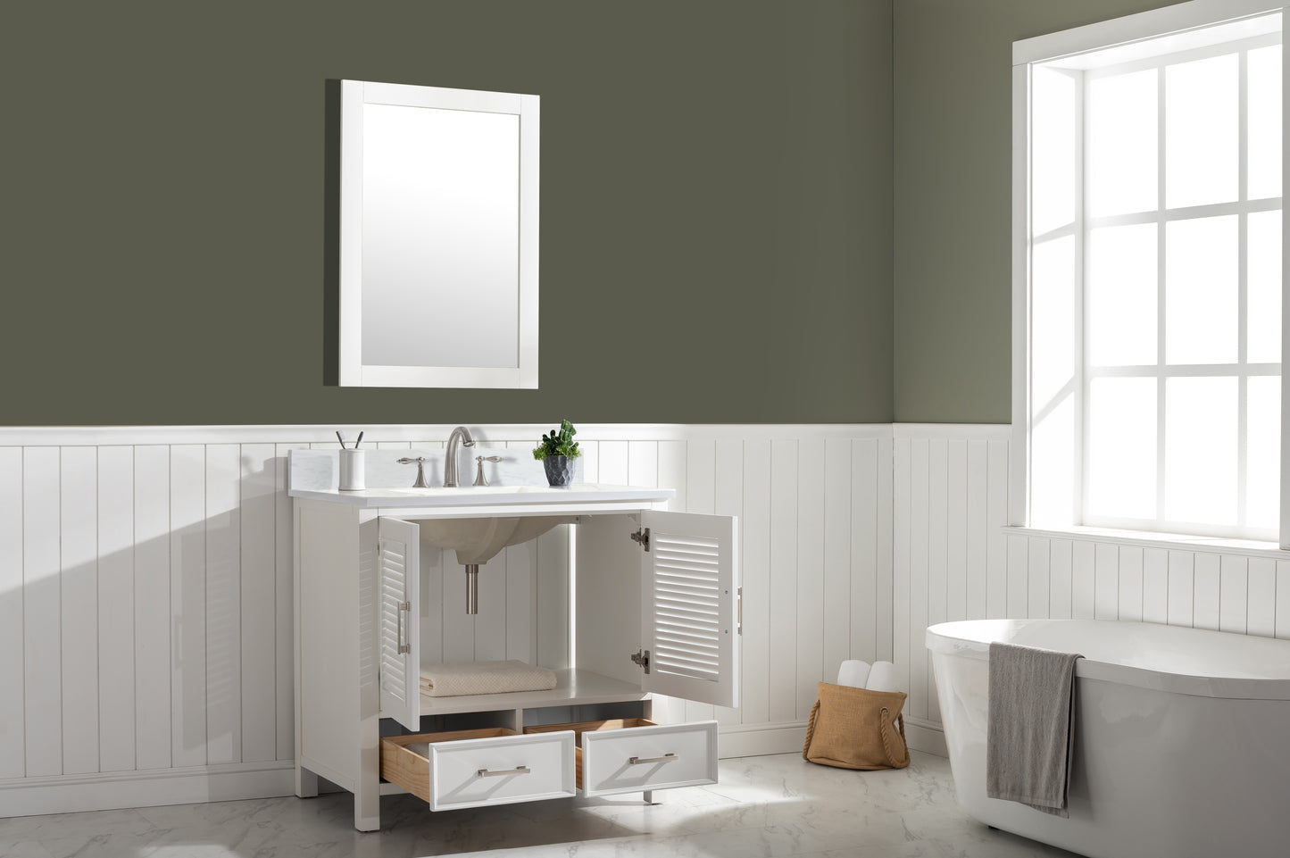 Estate 36" Single Vanity in White