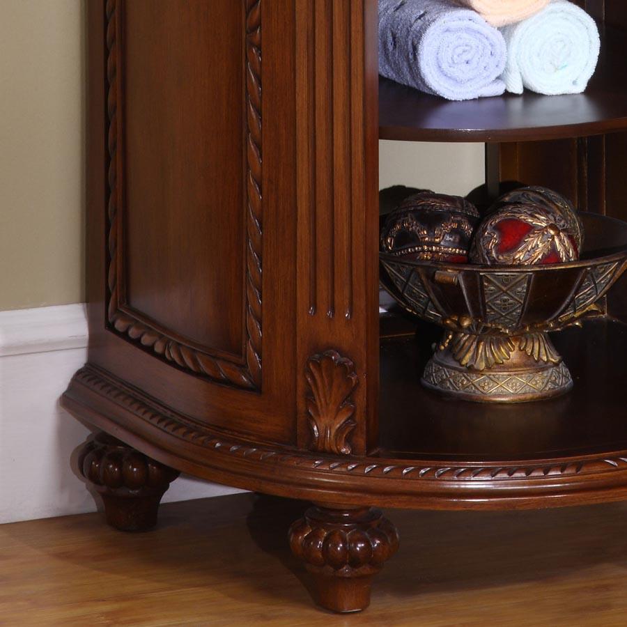 24" Single Sink Cabinet - Baltic Brown Top, Undermount, Ivory Ceramic Sink (3-hole)