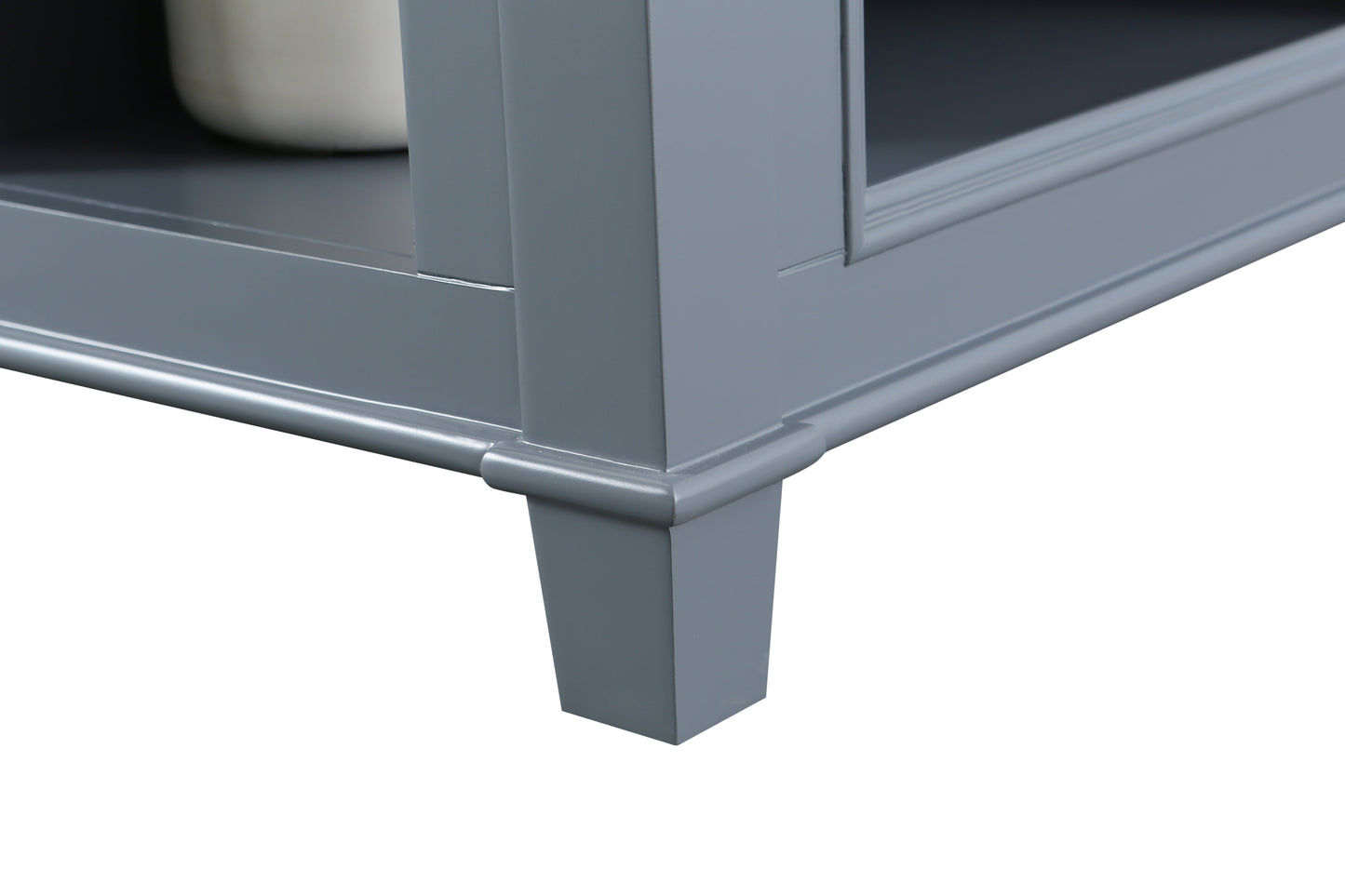 Medley 54 In. Kitchen Island With Slide Out Table in Gray