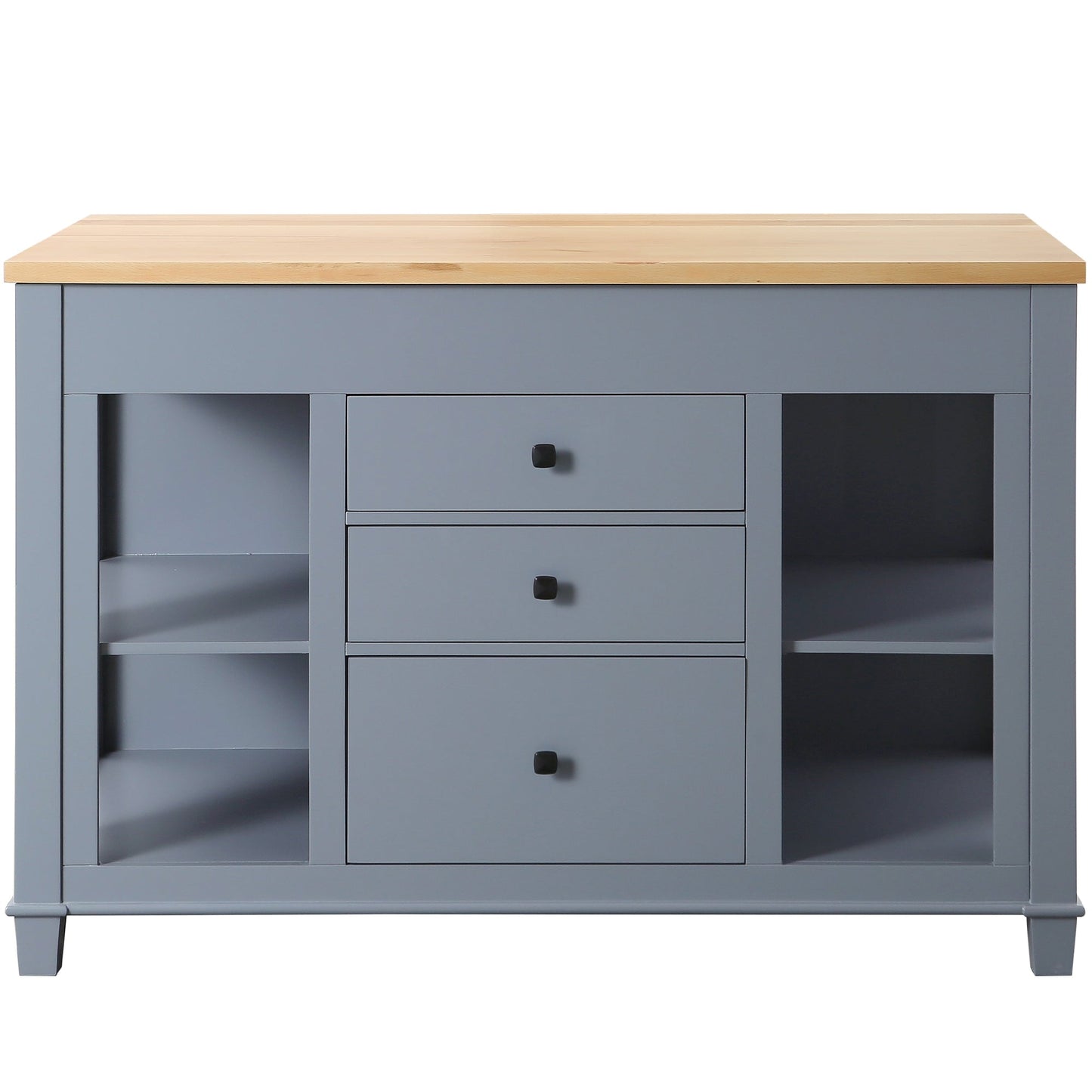 Medley 54 In. Kitchen Island With Slide Out Table in Gray