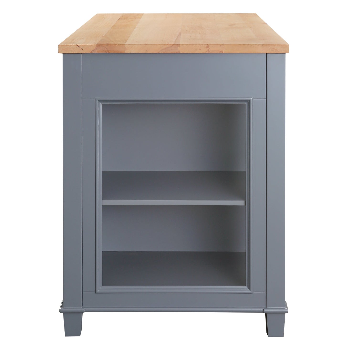Medley 54 In. Kitchen Island With Slide Out Table in Gray