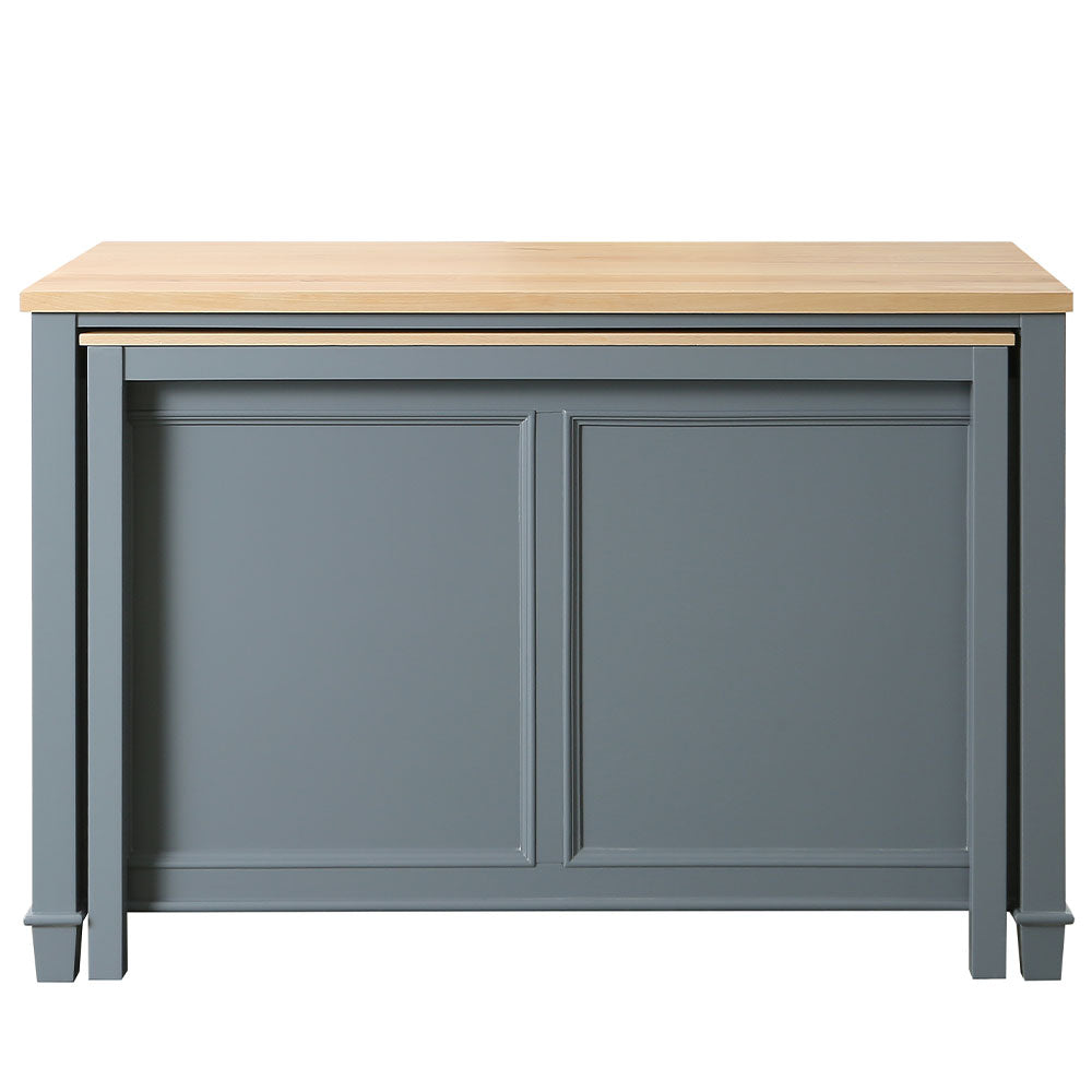 Medley 54 In. Kitchen Island With Slide Out Table in Gray