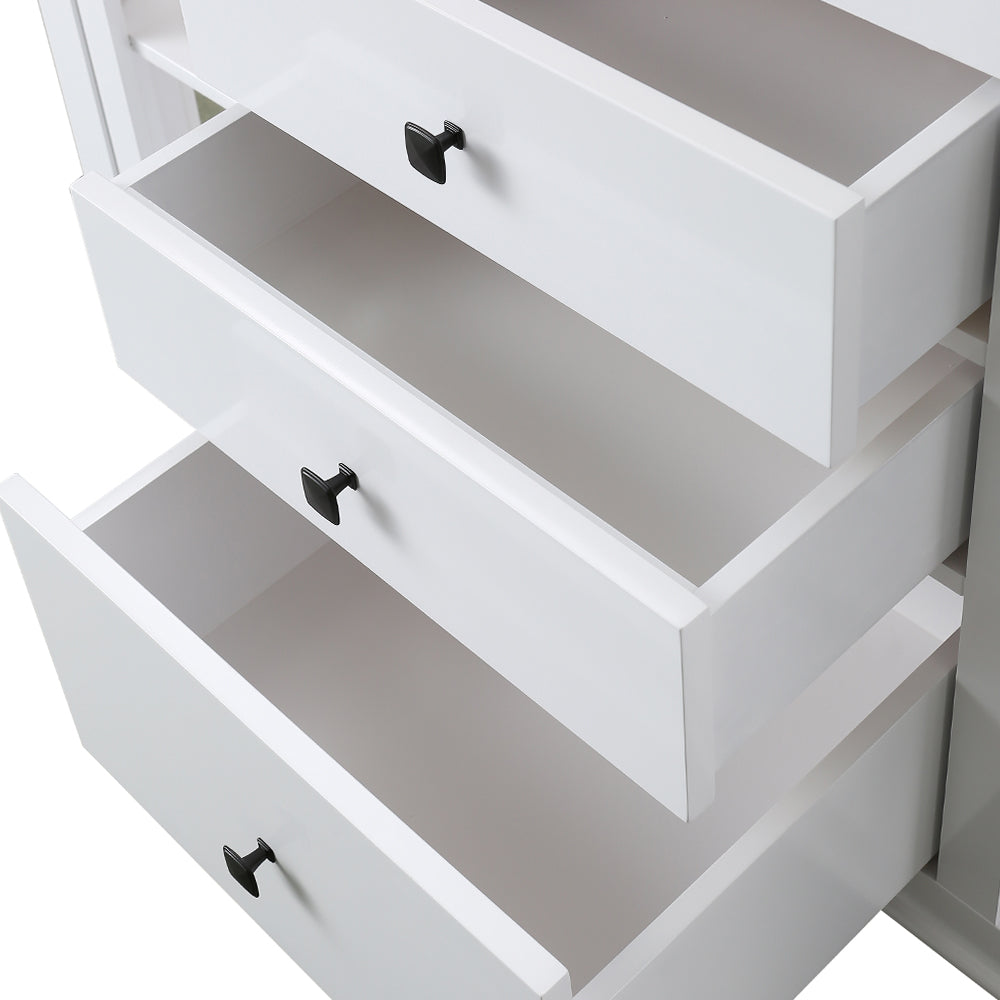 Medley 54 In. Kitchen Island With Slide Out Table in White