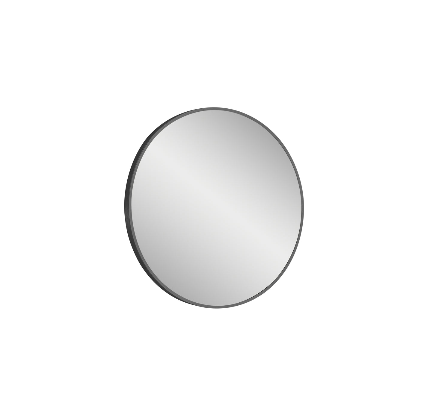 Vera 28" W x 28" H Round Mirror in Matte Black