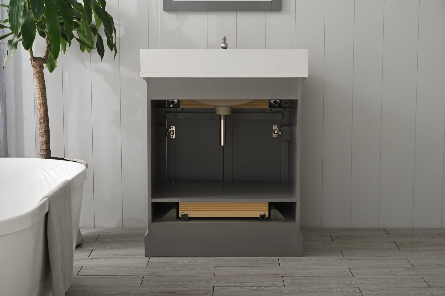 Milano 30" Single Vanity in Gray