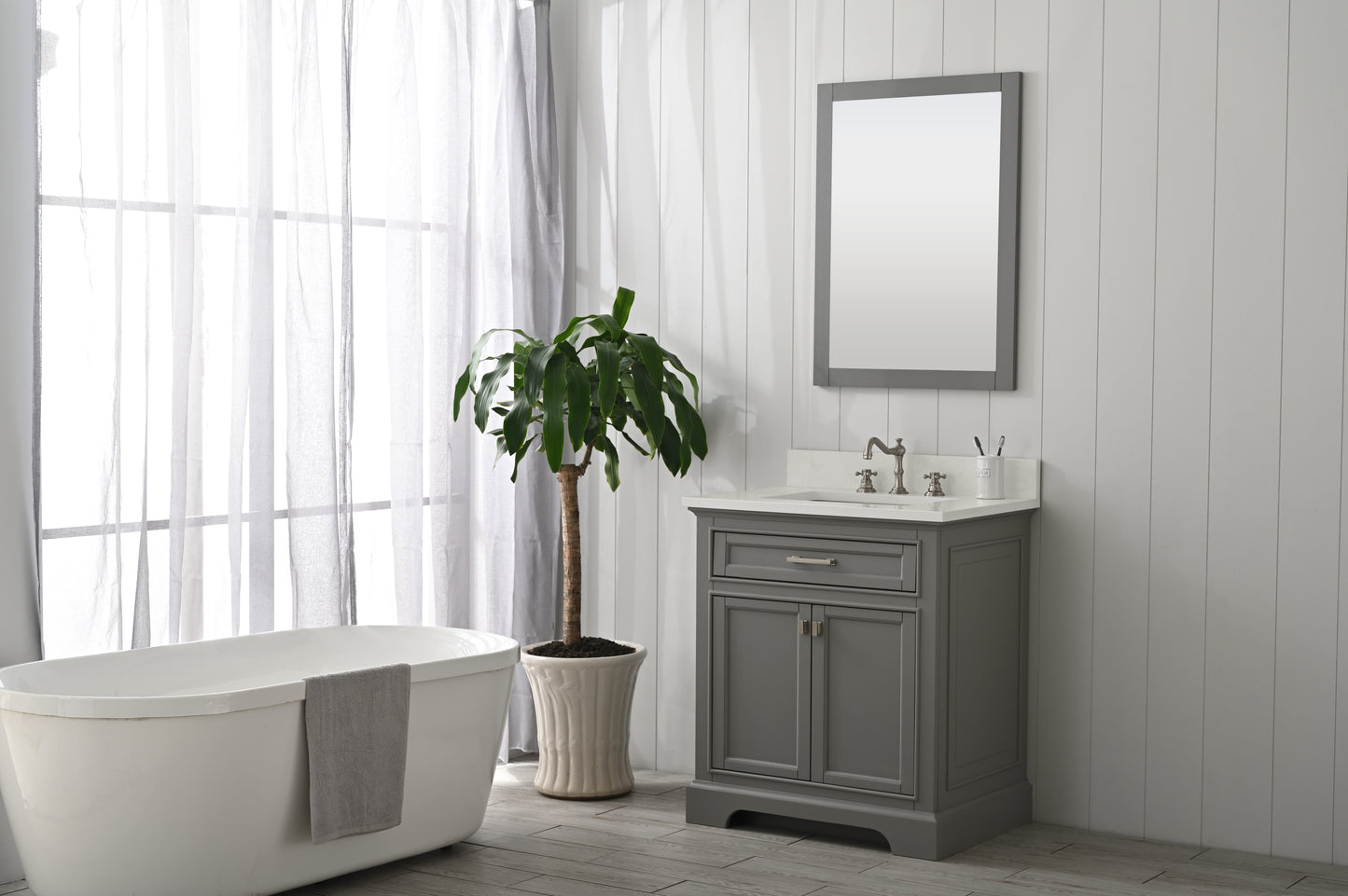 Milano 30" Single Vanity in Gray
