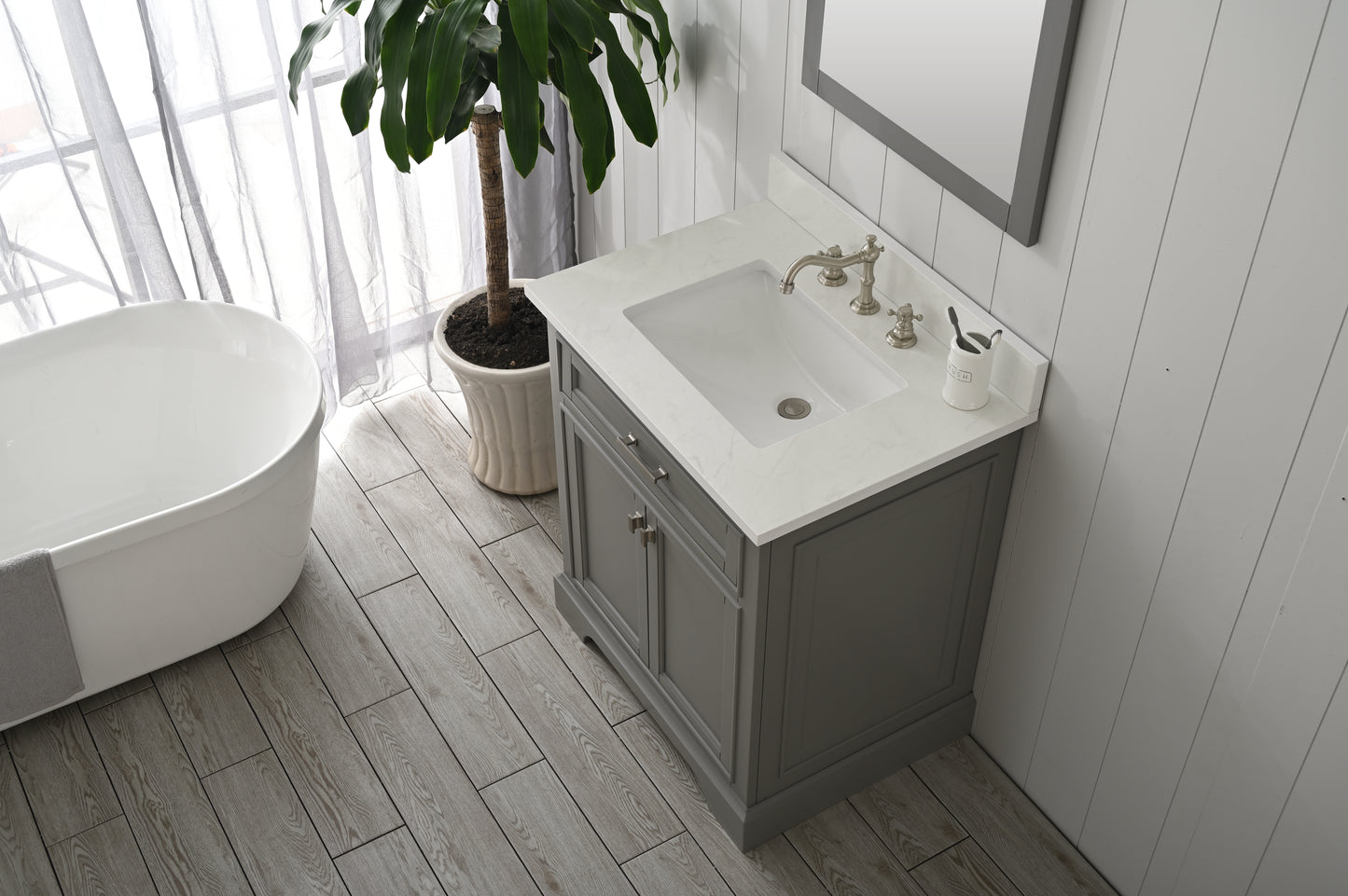 Milano 30" Single Vanity in Gray
