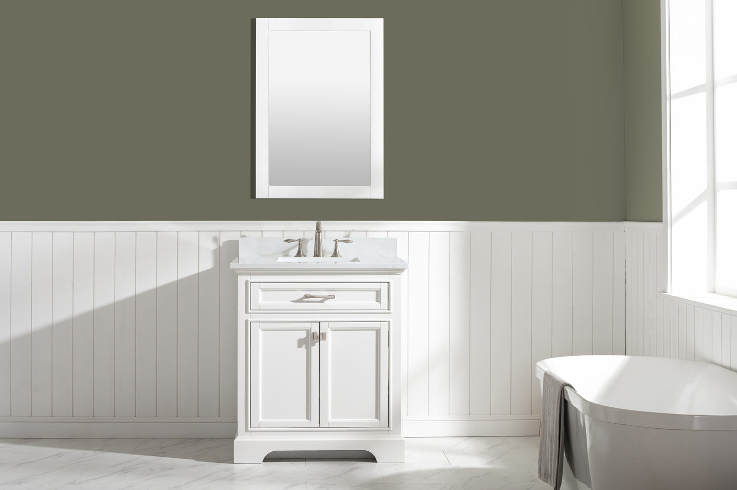 Milano 30" Single Vanity in White