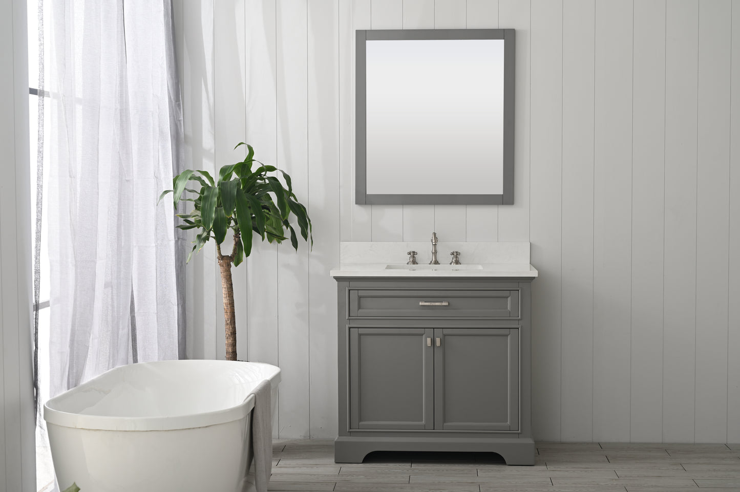 Milano 36" Single Vanity in Gray