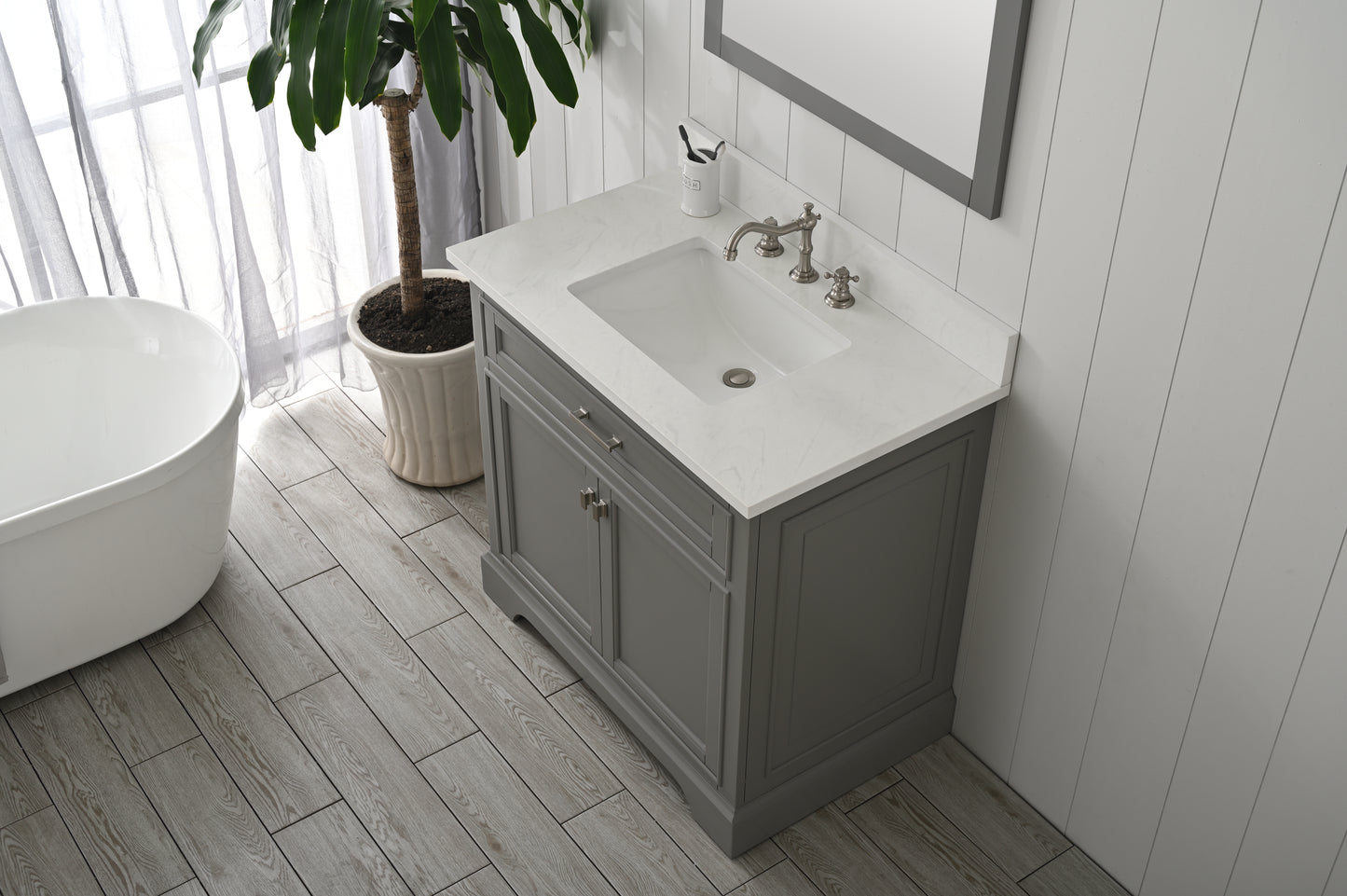 Milano 36" Single Vanity in Gray