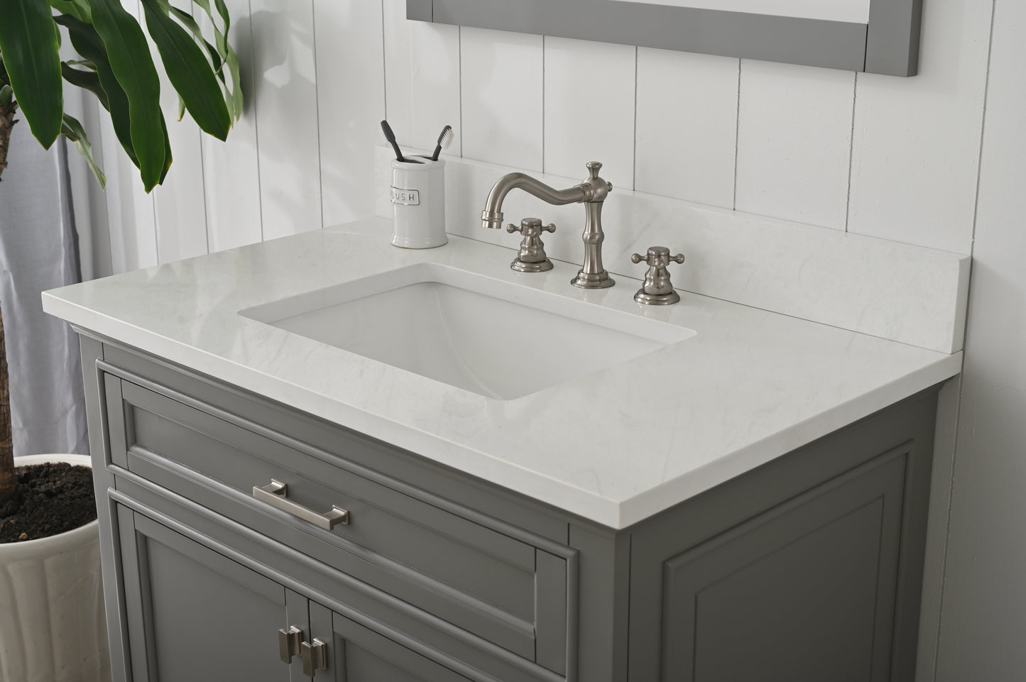 Milano 36" Single Vanity in Gray