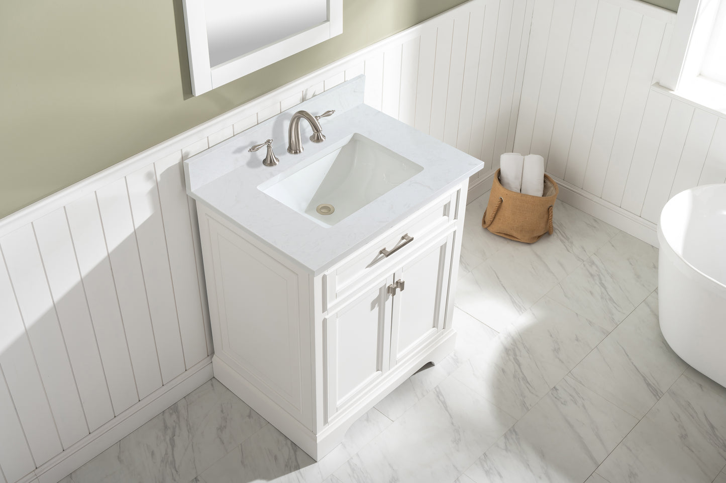 Milano 36" Single Vanity in White