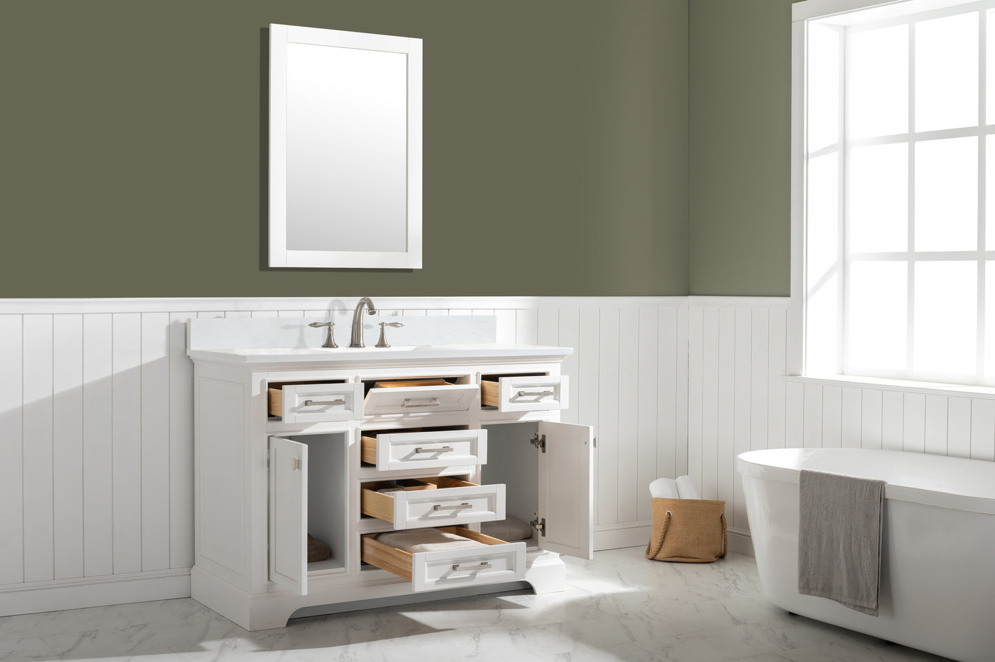 Milano 48" Single Vanity in White