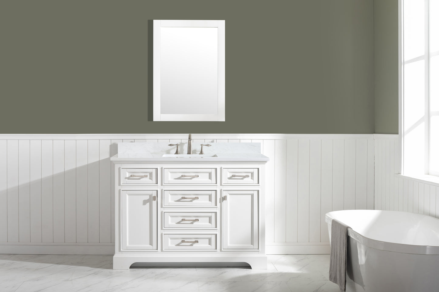 Milano 48" Single Vanity in White