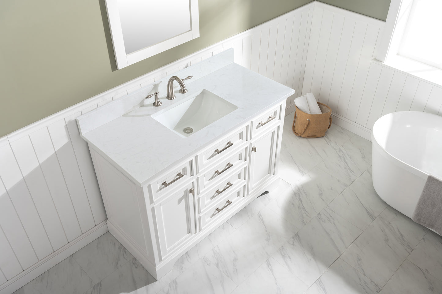 Milano 48" Single Vanity in White
