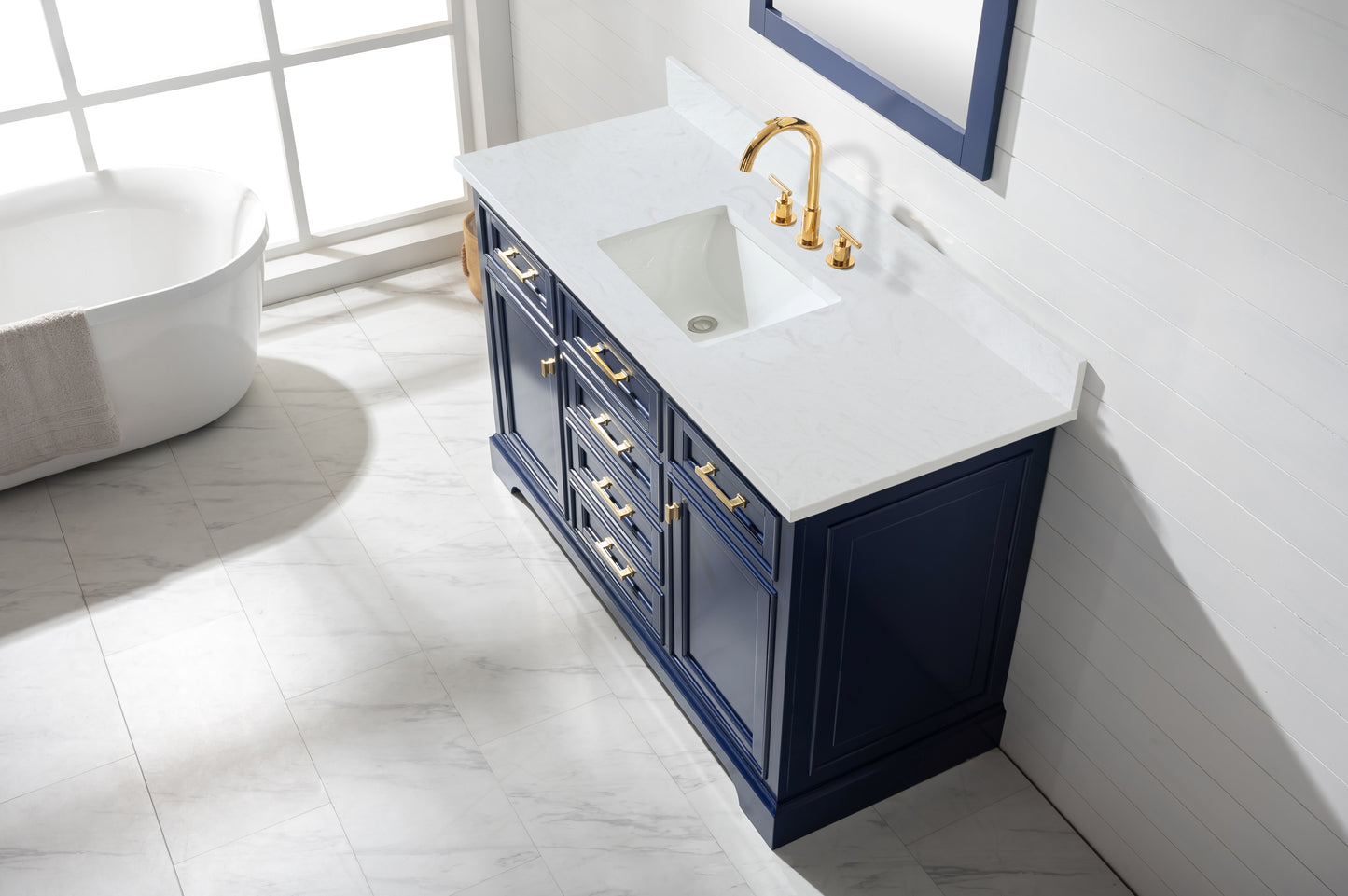 Milano 54" Single Vanity in Blue