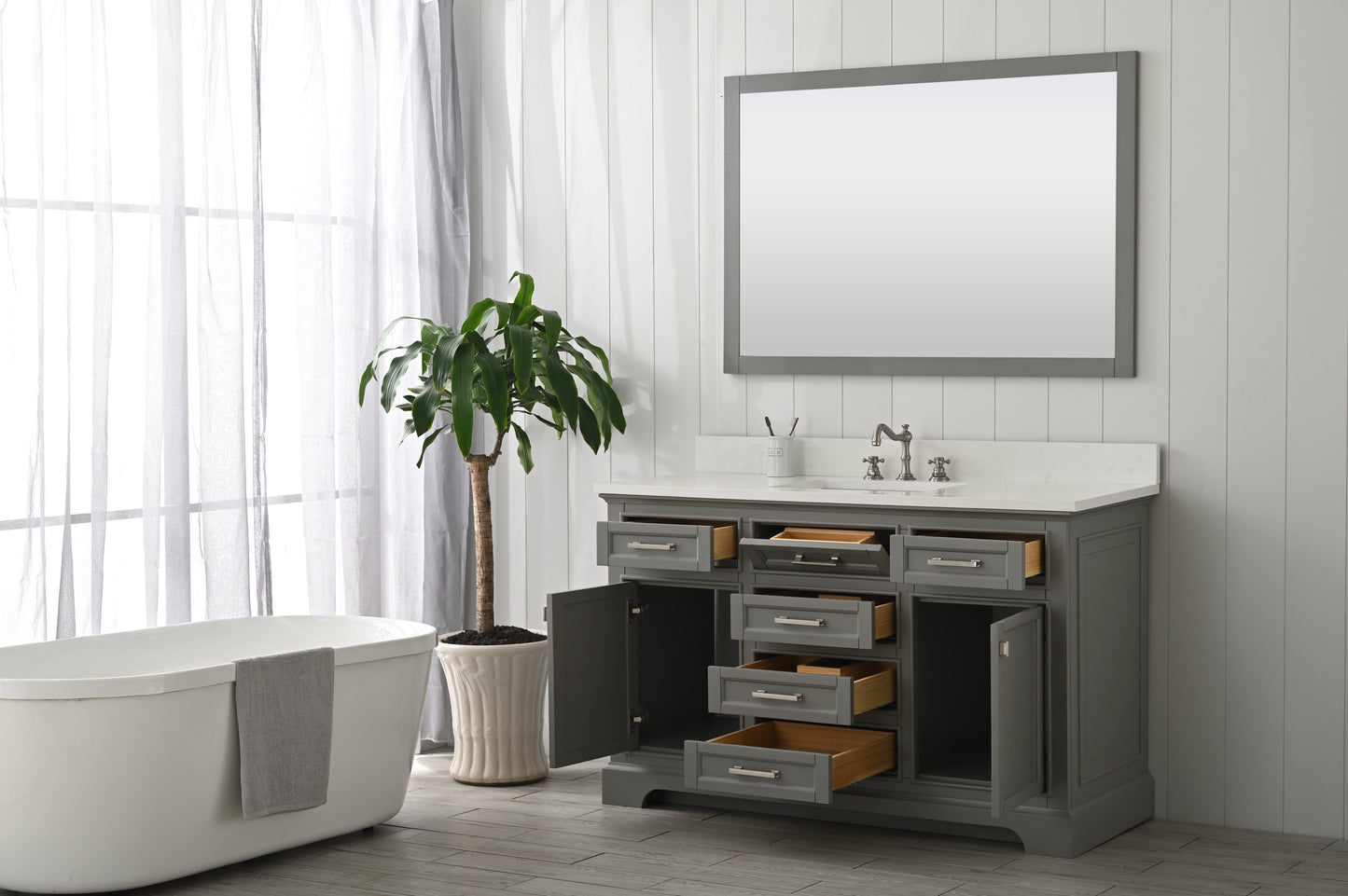 Milano 54" Single Vanity in Gray