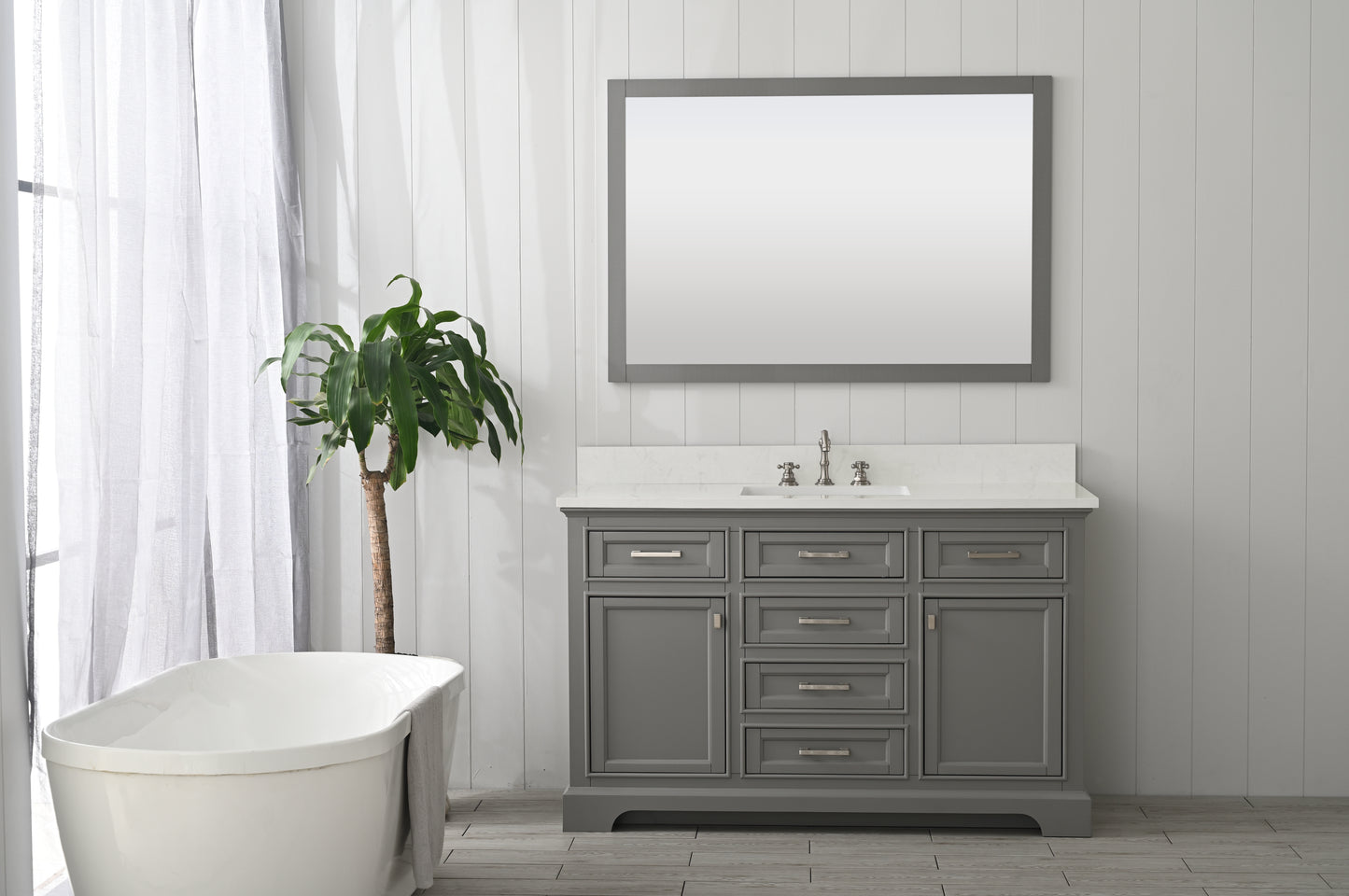 Milano 54" Single Vanity in Gray