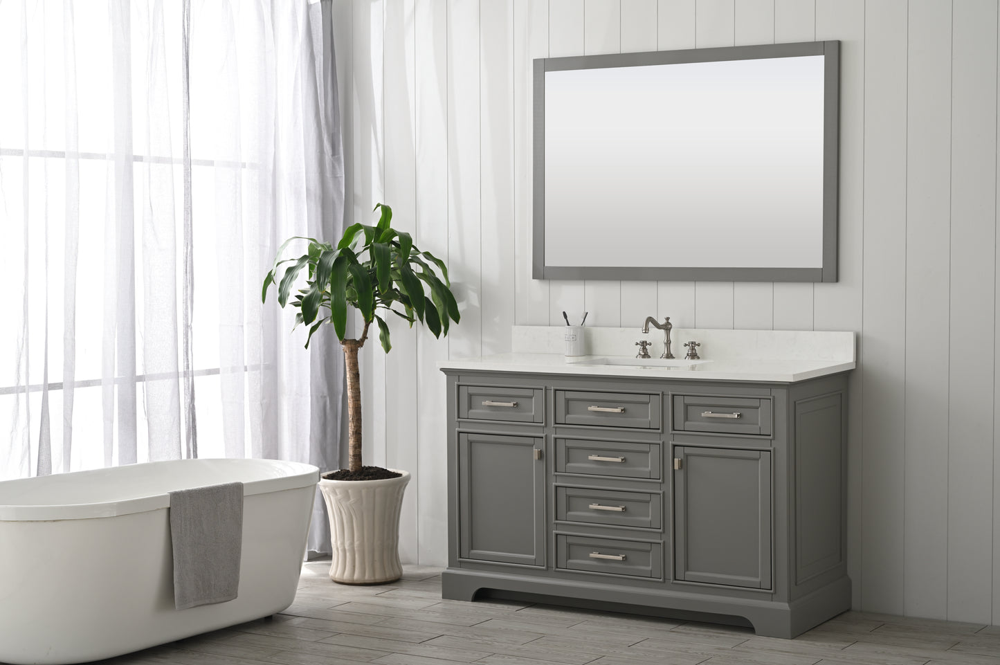 Milano 54" Single Vanity in Gray