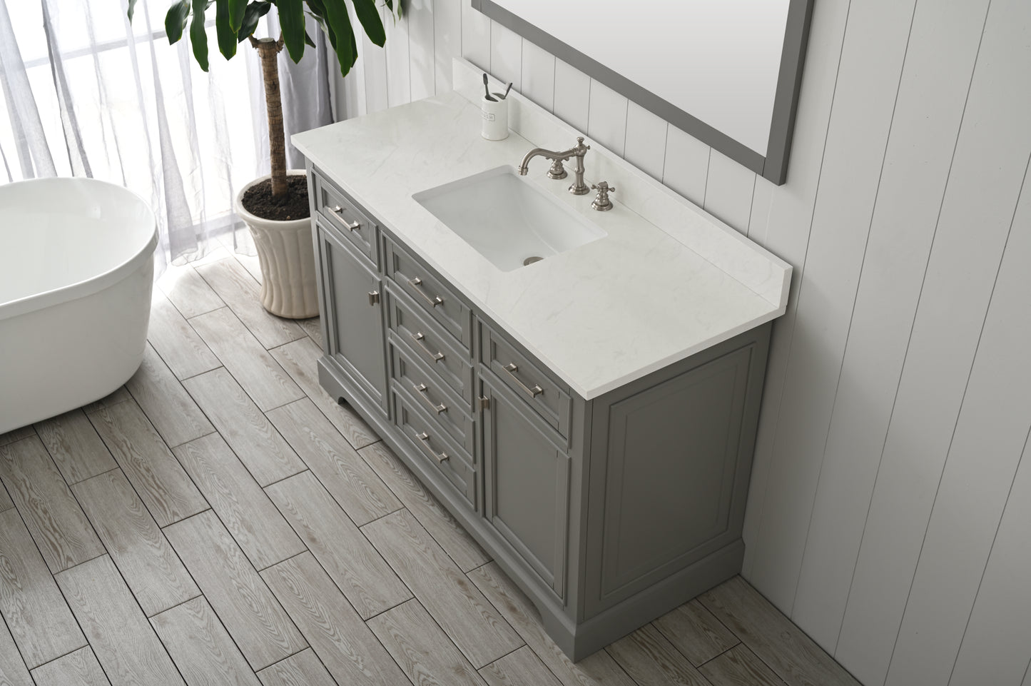Milano 54" Single Vanity in Gray
