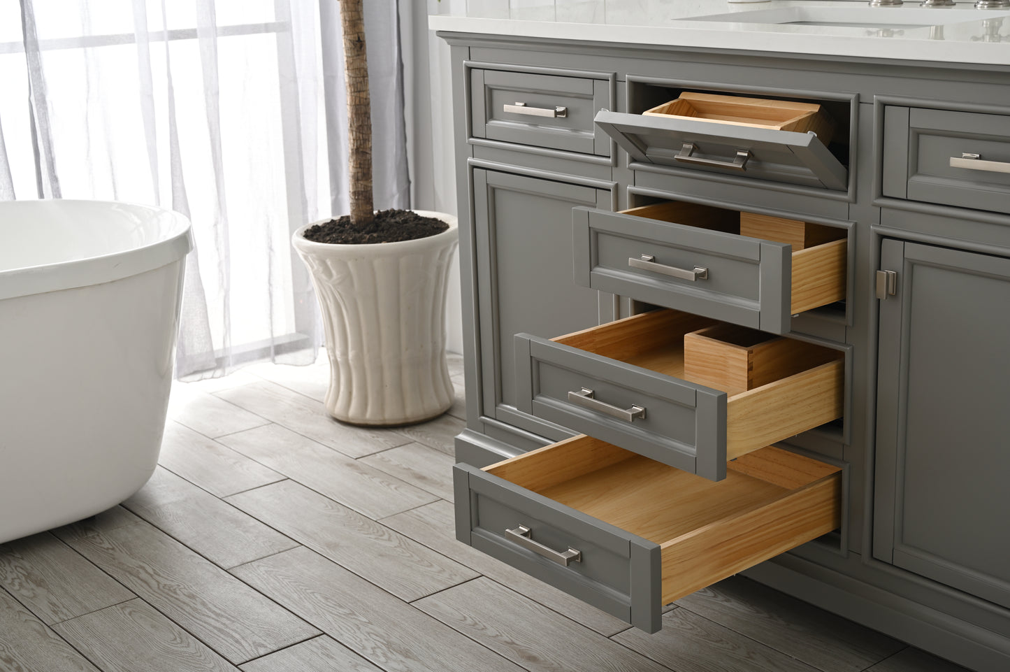 Milano 54" Single Vanity in Gray