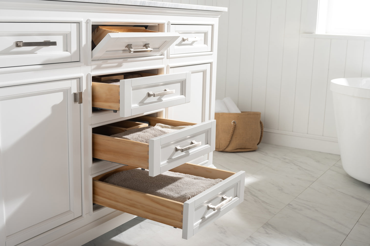Milano 54" Single Vanity in White