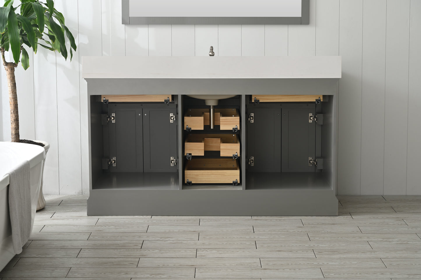 Milano 60" Single Vanity in Gray
