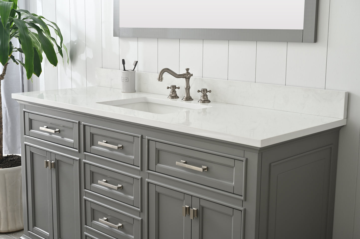 Milano 60" Single Vanity in Gray
