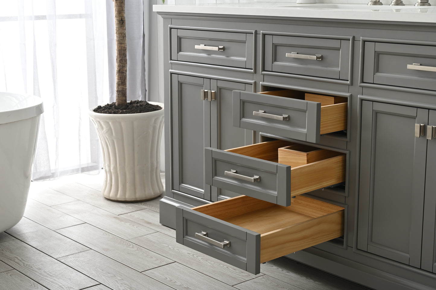 Milano 60" Single Vanity in Gray