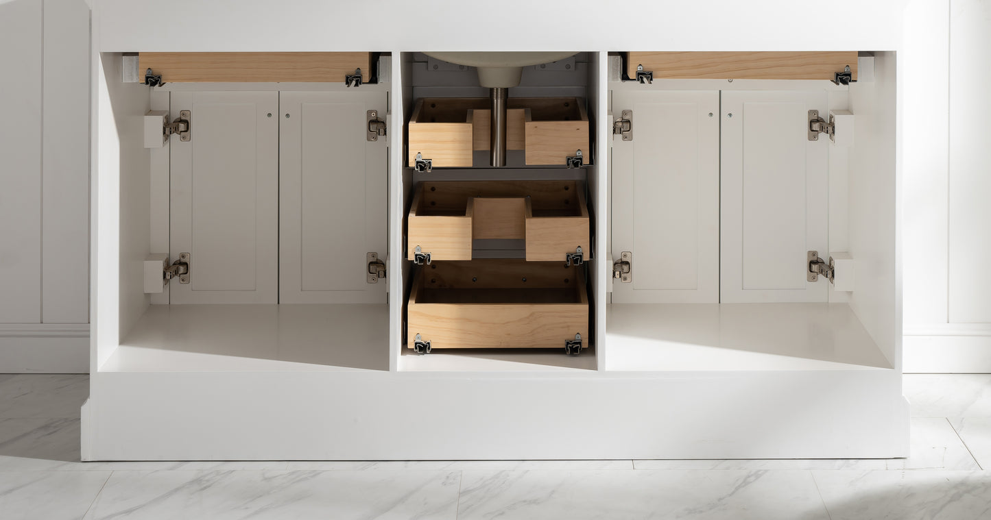 Milano 60" Single Vanity in White