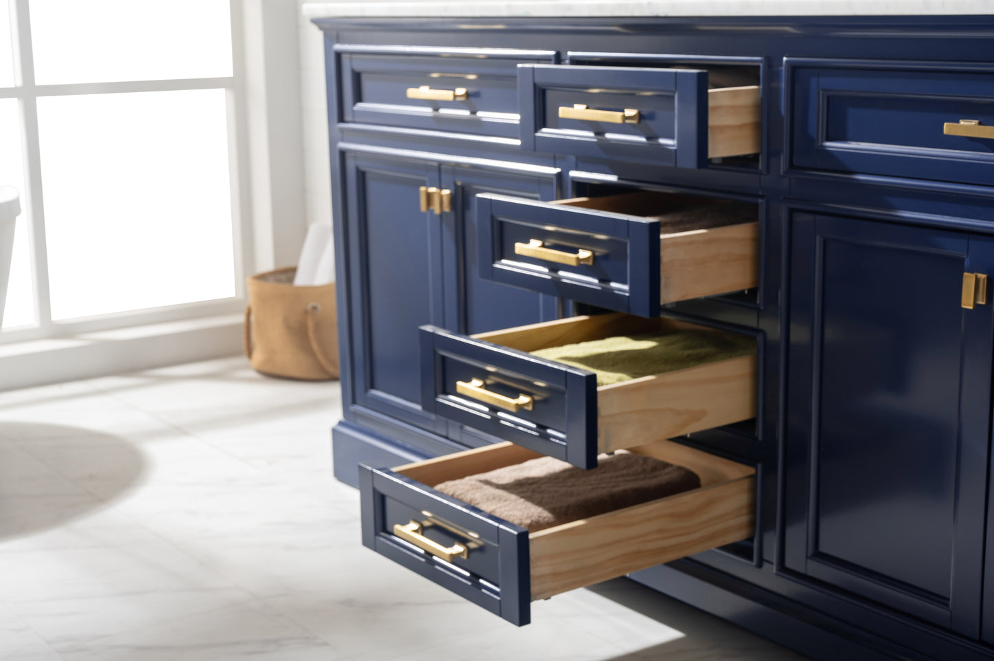 Milano 72" Double Vanity in Blue