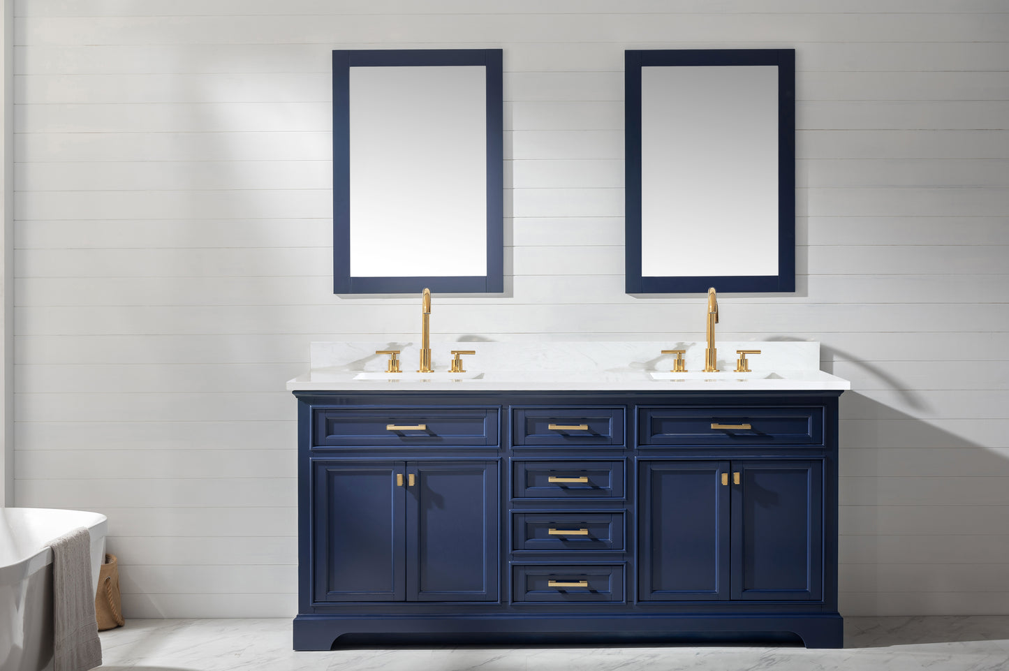 Milano 72" Double Vanity in Blue