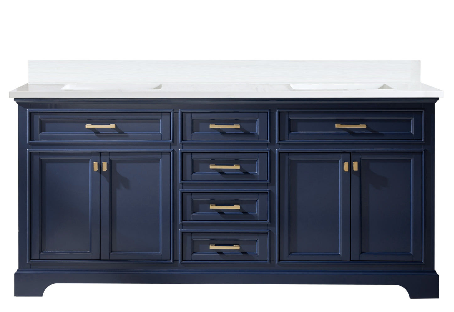 Milano 72" Double Vanity in Blue