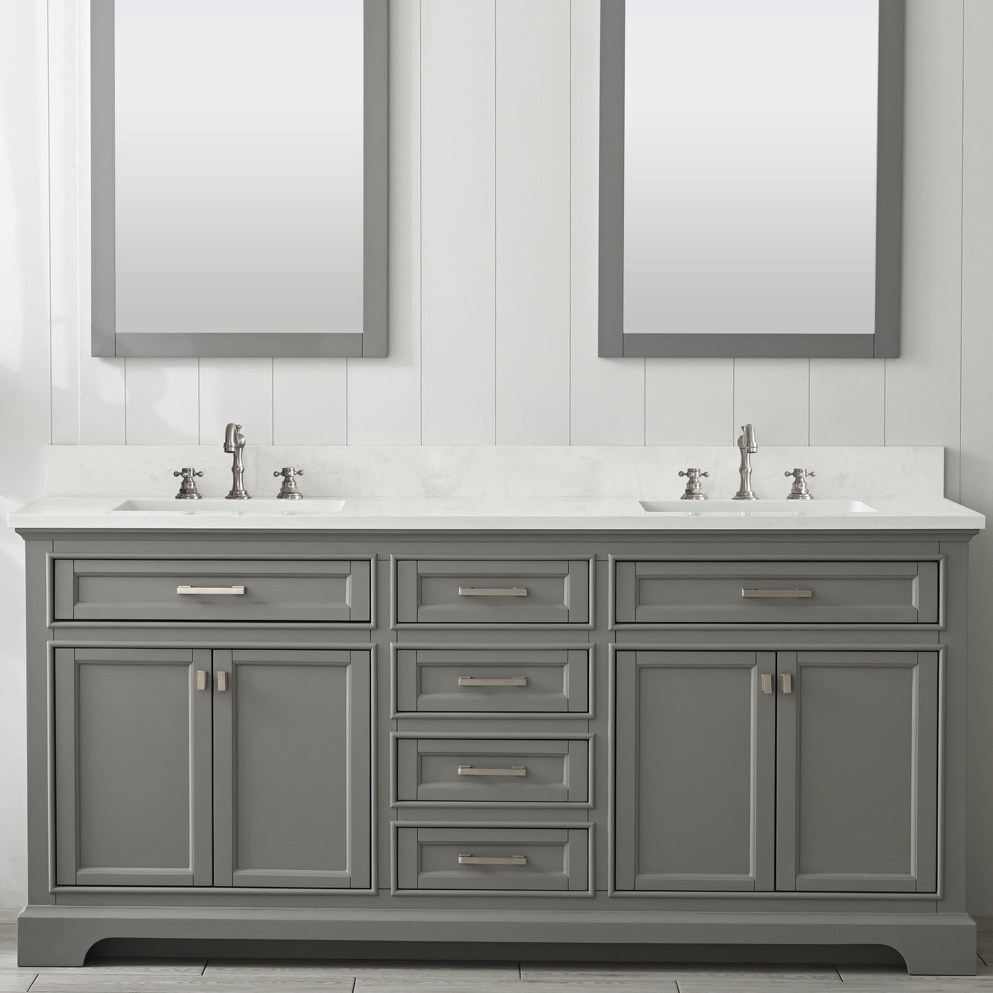 Milano 72" Double Vanity in Gray