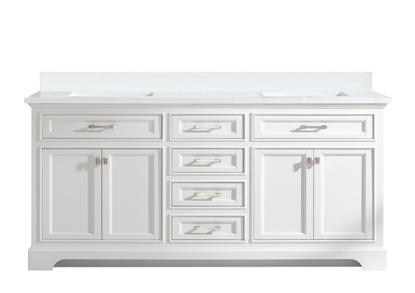 Milano 72" Double Vanity in White