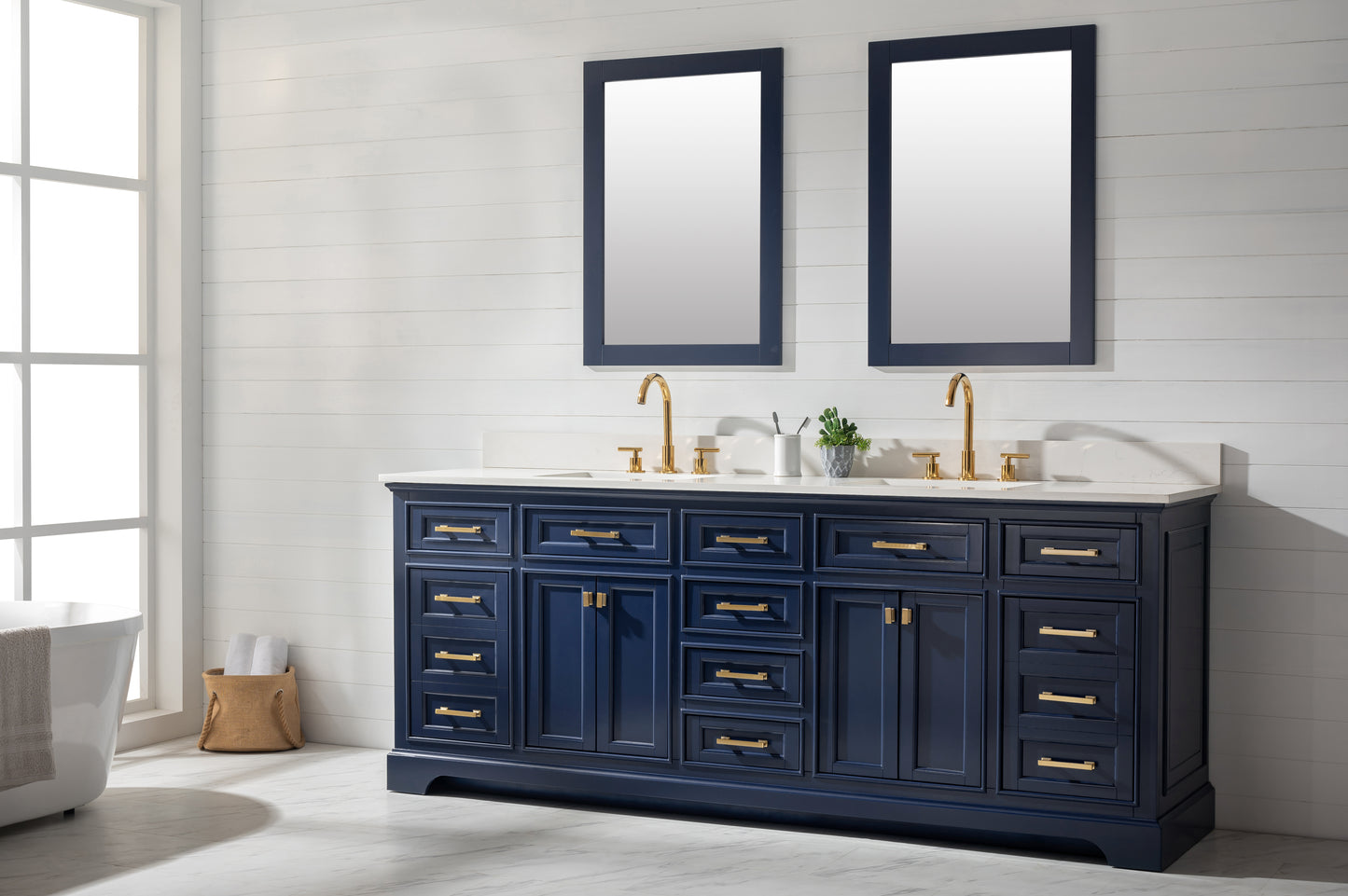 Milano 84" Double Vanity in Blue