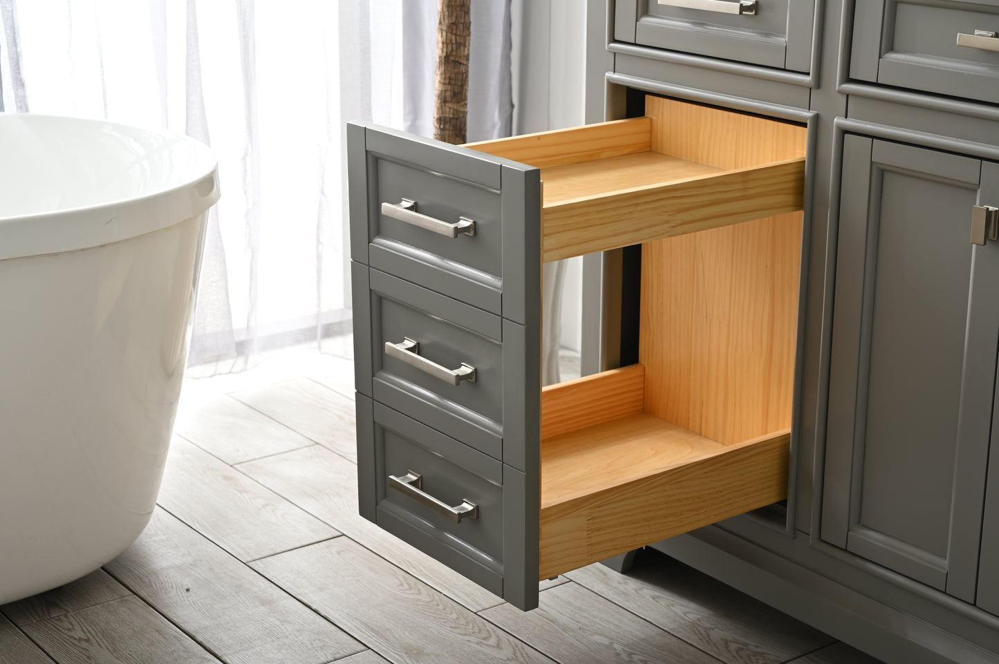 Milano 84" Double Vanity in Gray
