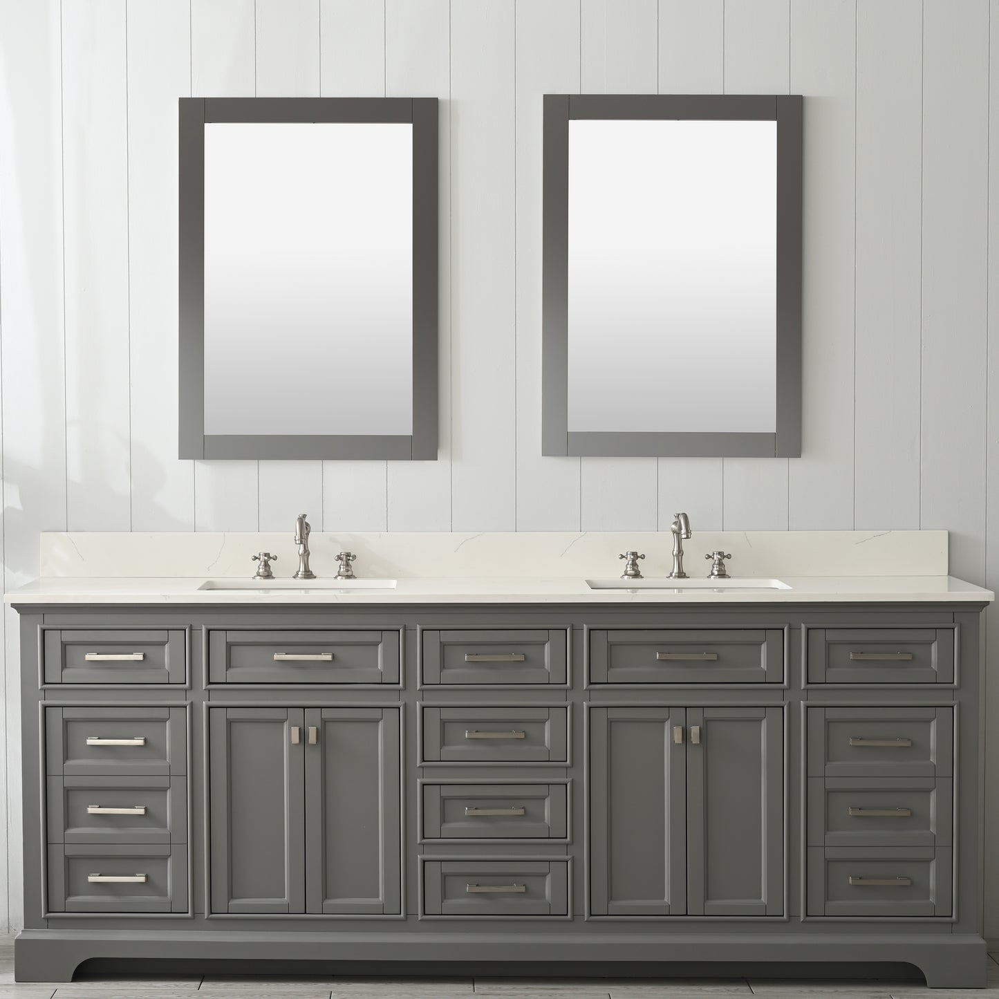 Milano 84" Double Vanity in Gray
