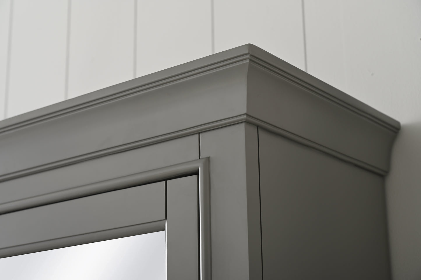 Milano 84" Double Sink Bathroom Vanity Modular Set in Gray