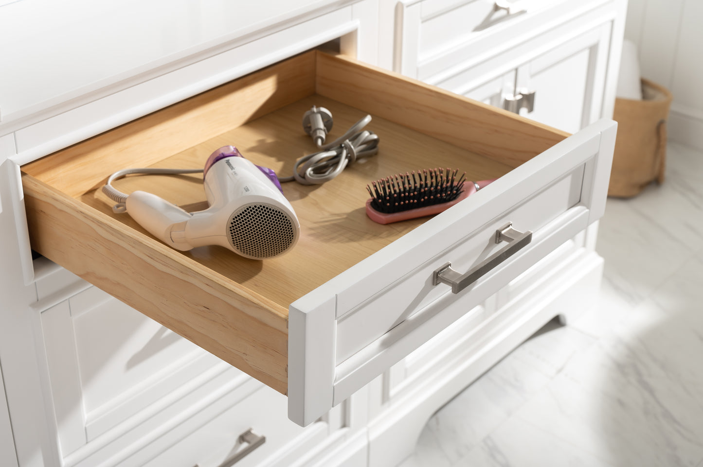 Milano 84" Double Sink Bathroom Vanity Modular Set in White