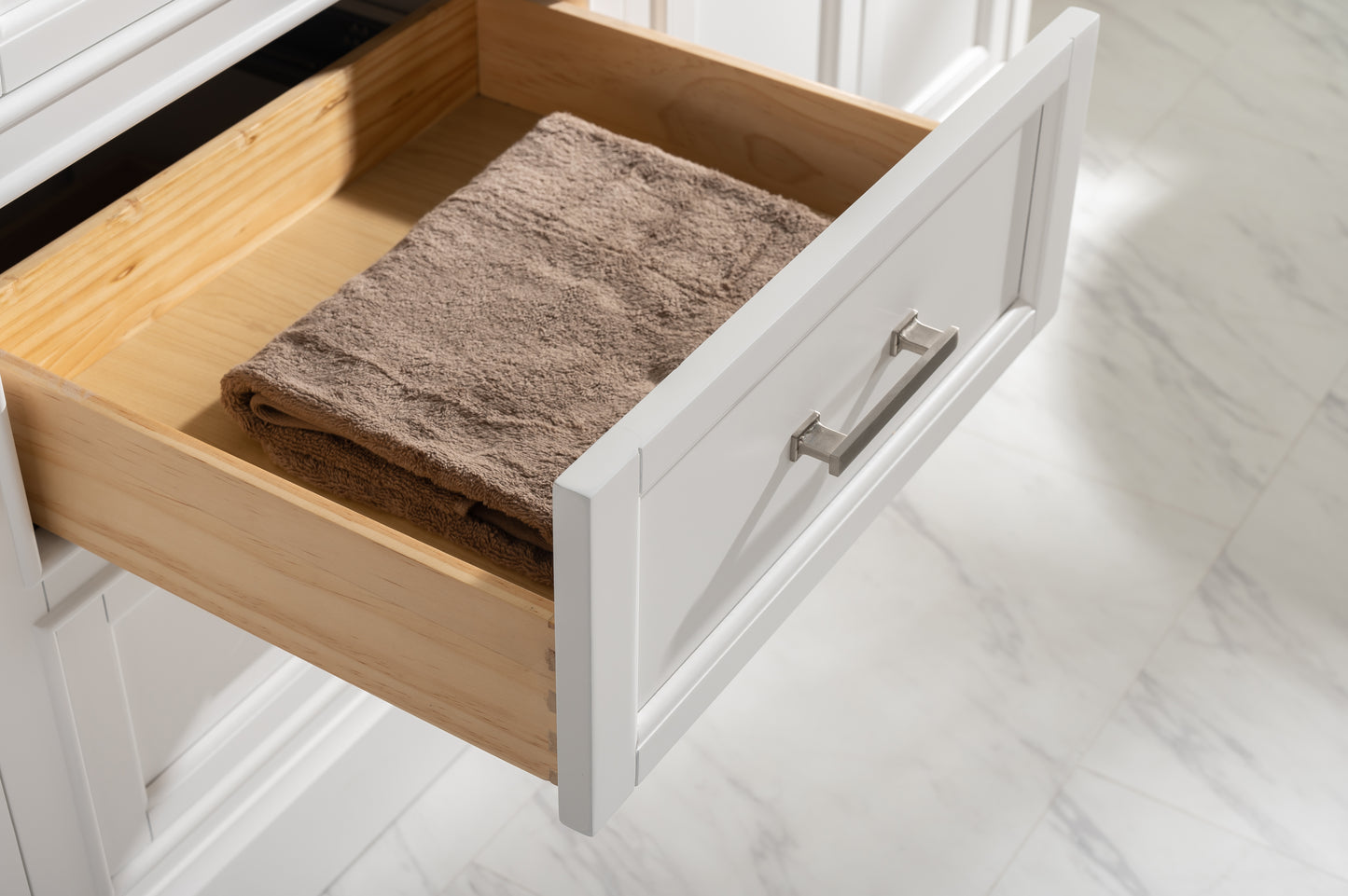 Milano 84" Double Sink Bathroom Vanity Modular Set in White