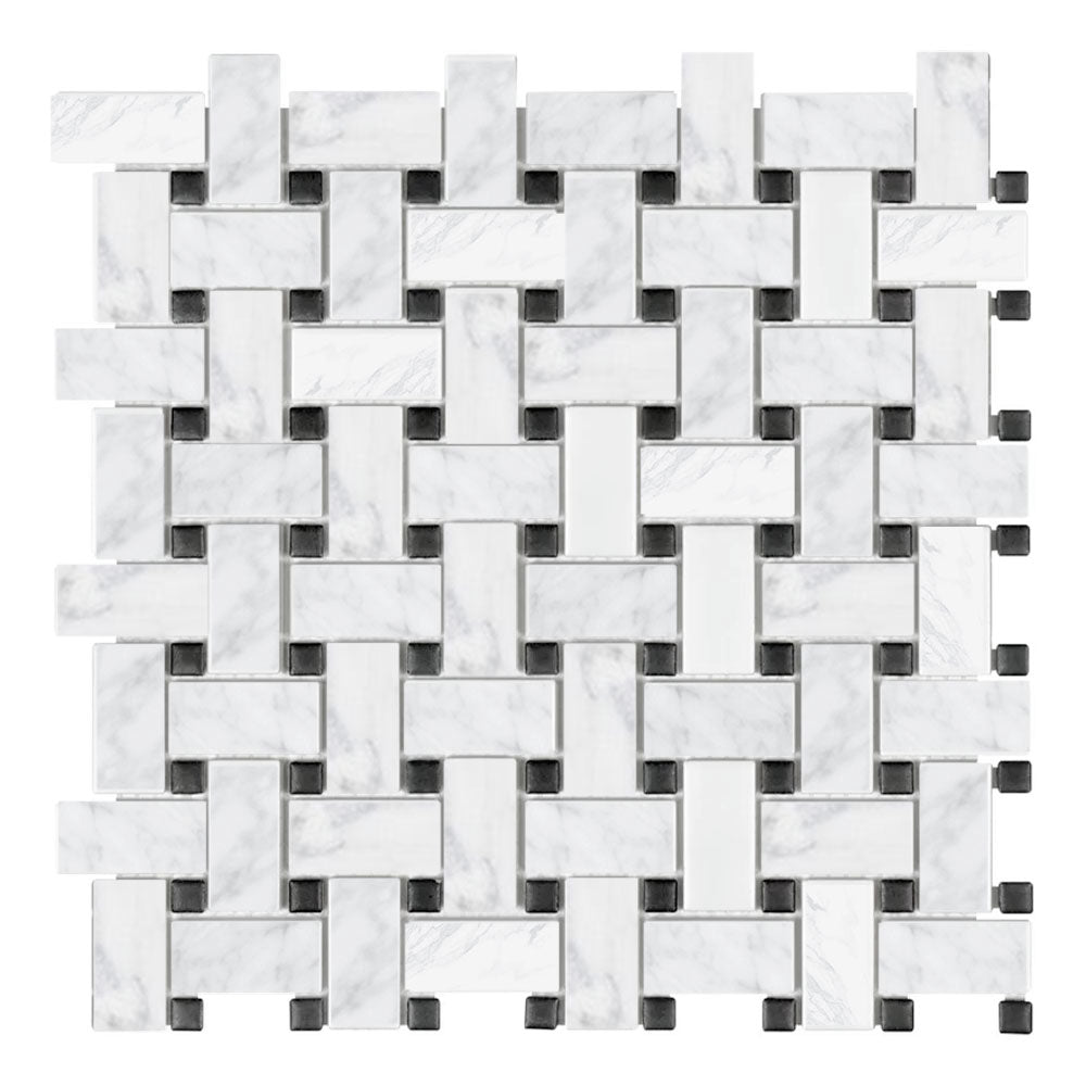 Design Element Basketweave Marble Tile (10 sq. ft. / case)