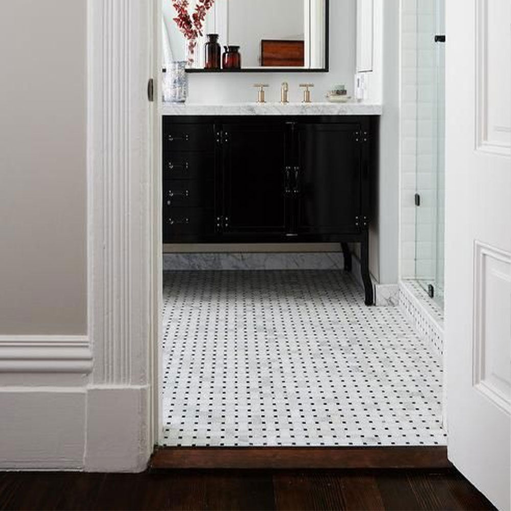 Design Element Basketweave Marble Tile (10 sq. ft. / case)